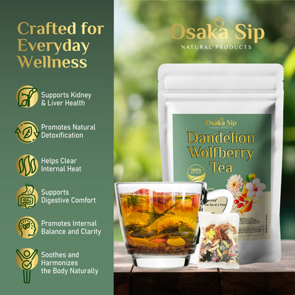 Dandelion Wolfberry Herbal Tea Bags
