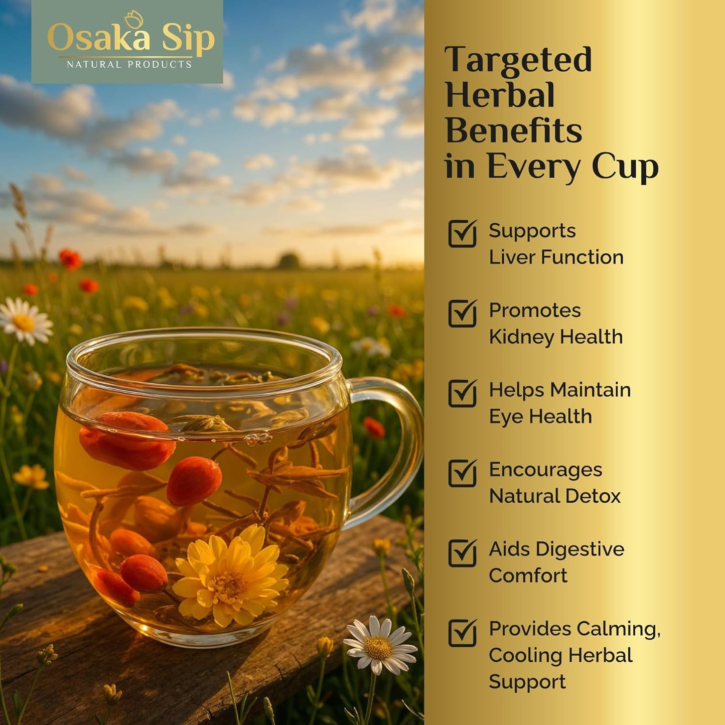 Osaka Sip Goji Berry Chrysanthemum Tea Bags