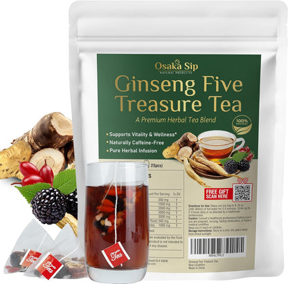 Ginseng Five Treasures Tea Bags